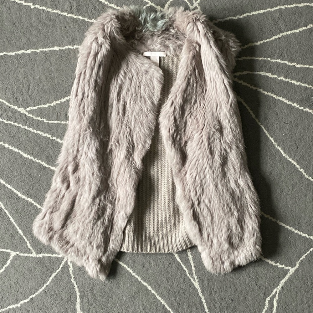 Fur Vest (lavender/gray)